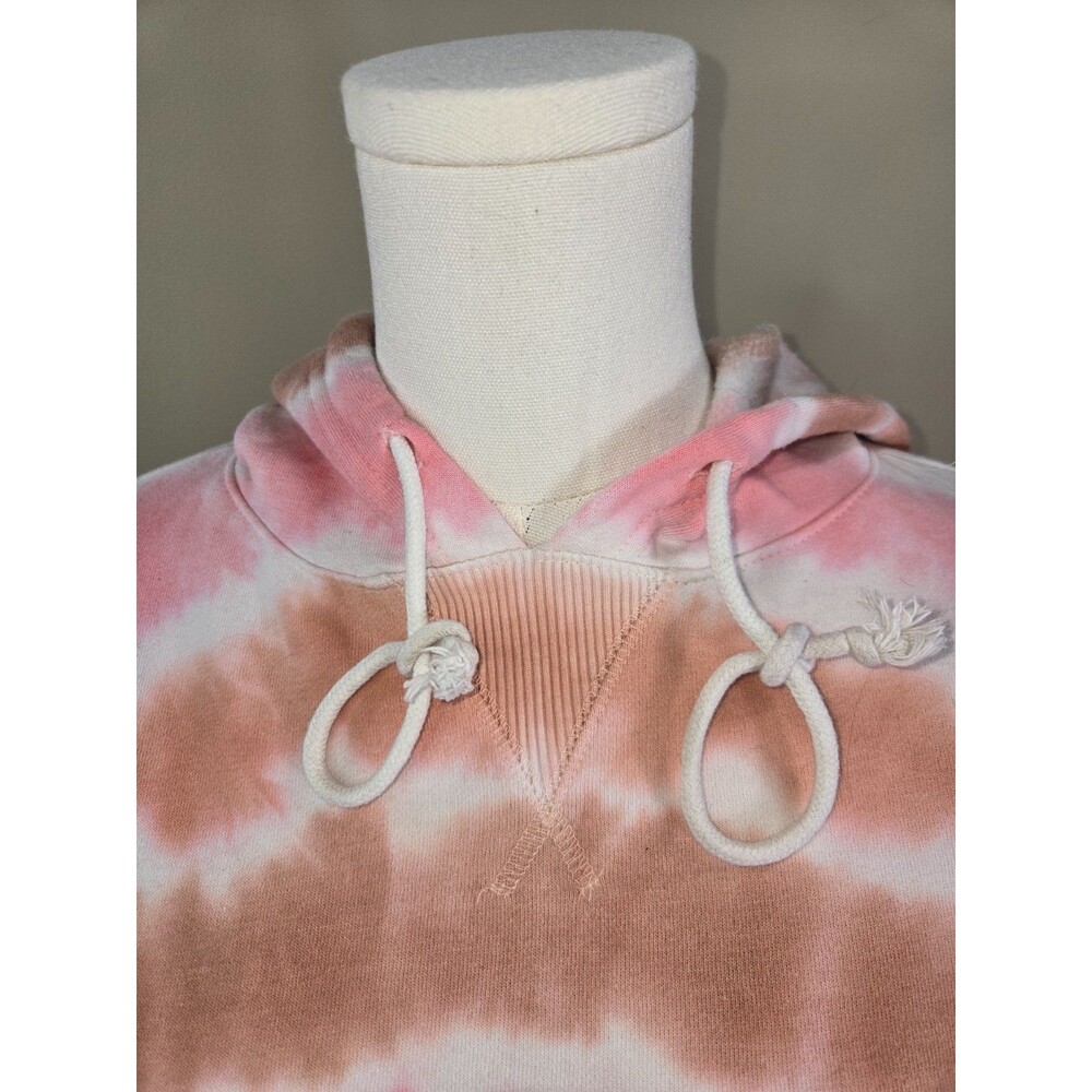 Aéropostale Tie Dye Cropped Hoodie XS Pink Brown Soft Girl Festival - Picture 2 of 7